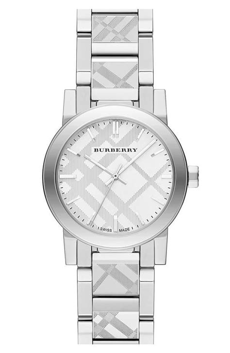 burberry check stamped bracelet watch 26mm|Burberry Check Etched Bracelet Watch, 26mm Jewelry.